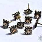 Gwoździe ozdobne tapicerskie STARE ZŁOTO kwadrat