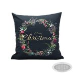 Poszewka świąteczna Wzór nr 11 Wieniec granat