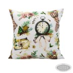 Poszewka świąteczna bawełniana 40x40 wzór Zegary
