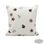 Poszewka świąteczna welur 40x40 wzór rustykalny