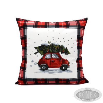 Poszewka maluszek z czerwoną kratą wzór 5