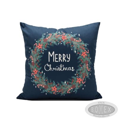 Poszewka świąteczna Wzór nr 7 Świąteczny wieniec