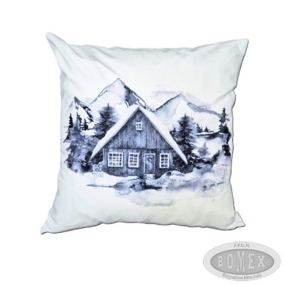 Zimowa poszewka Chatka w górach