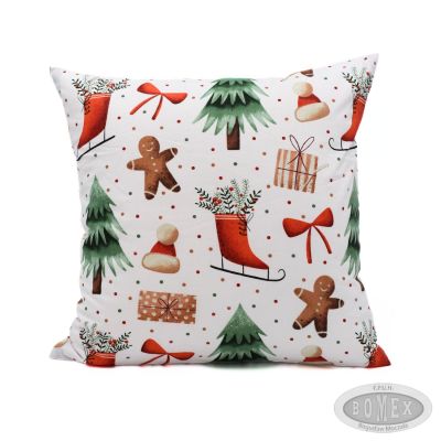 Poszewka świąteczna bawełniana 40x40 wzór Pierniczki