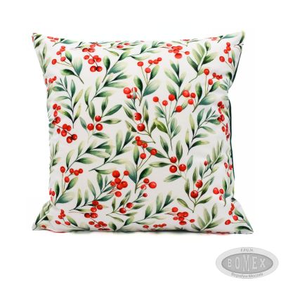 Poszewka świąteczna welur 40x40 wzór Jemioła