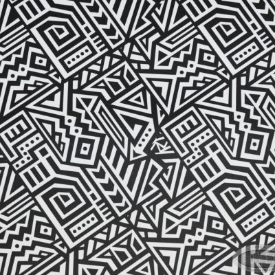 Skaj drukowany 11 ETNICZNY BLACK&WHITE