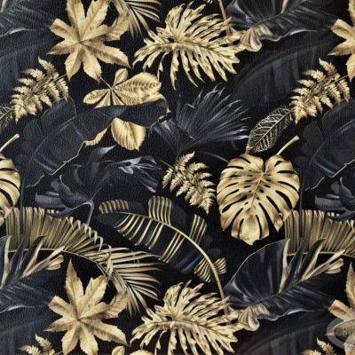 Skaj drukowany 2 TROPIKI ZŁOTE monstera