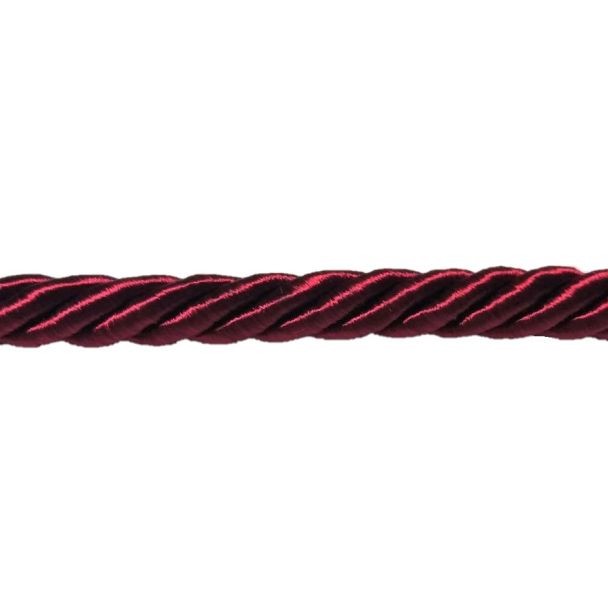 Sznur ozdobny włoski 8mm bordo