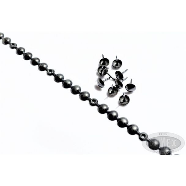 Gwoździe ozdobne w listwie Czarne Antyk 10 mm