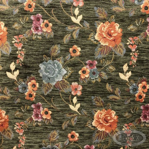 Tkanina stylowa KWIAT GOBELIN 2072