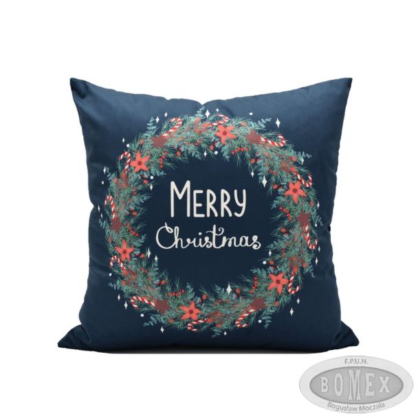 Poszewka świąteczna Wzór nr 7 Świąteczny wieniec