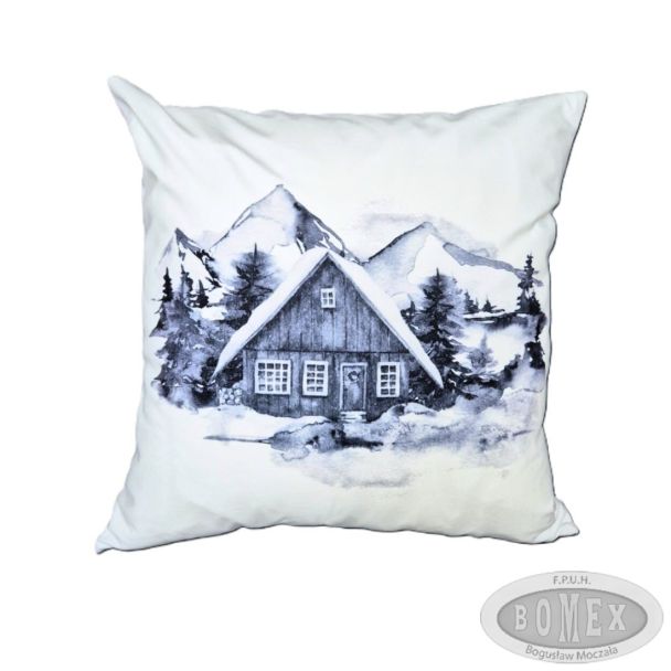 Zimowa poszewka Chatka w górach