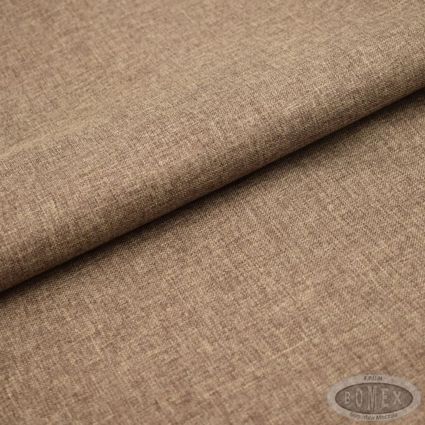 Tkanina wodoodporna imitacja lnu 71 karmel