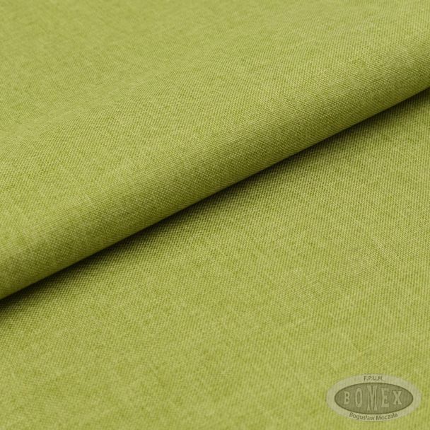 Tkanina wodoodporna imitacja lnu 74 zielone jabłko