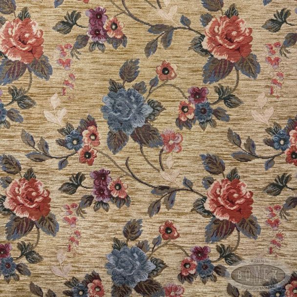Tkanina stylowa gobelin kwiat 2071