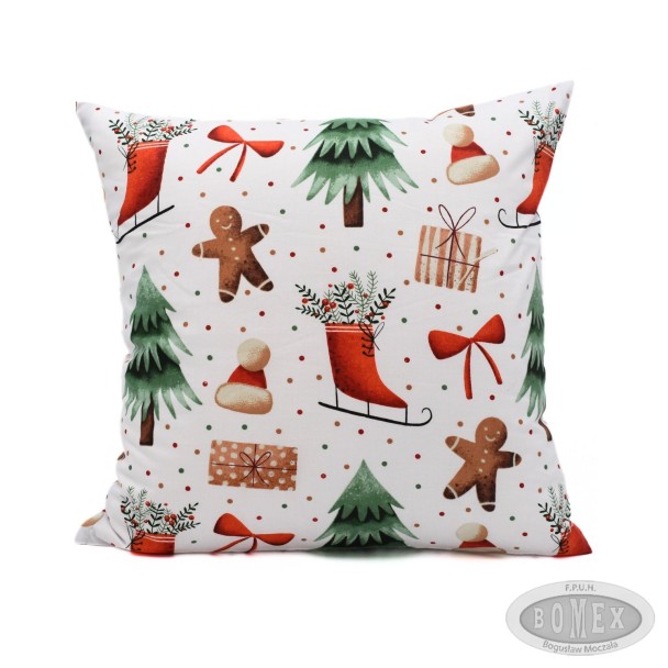 Poszewka świąteczna bawełniana 40x40 wzór Pierniczki