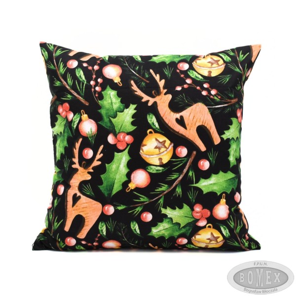 Poszewka świąteczna bawełniana 40x40 wzór Renifery