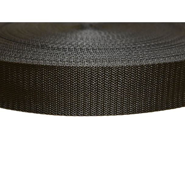 Taśma polipropylenowa nośna 4 cm kolor oliwka czarna